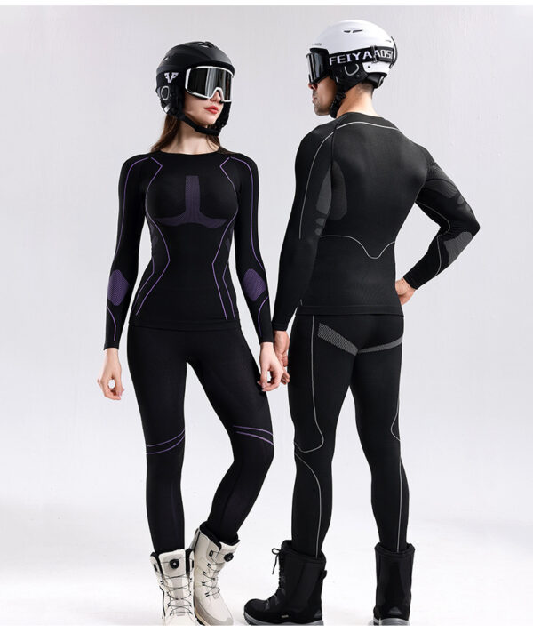 Термобілизна жіноча Nordvik StormGuard Black-Violet комплект