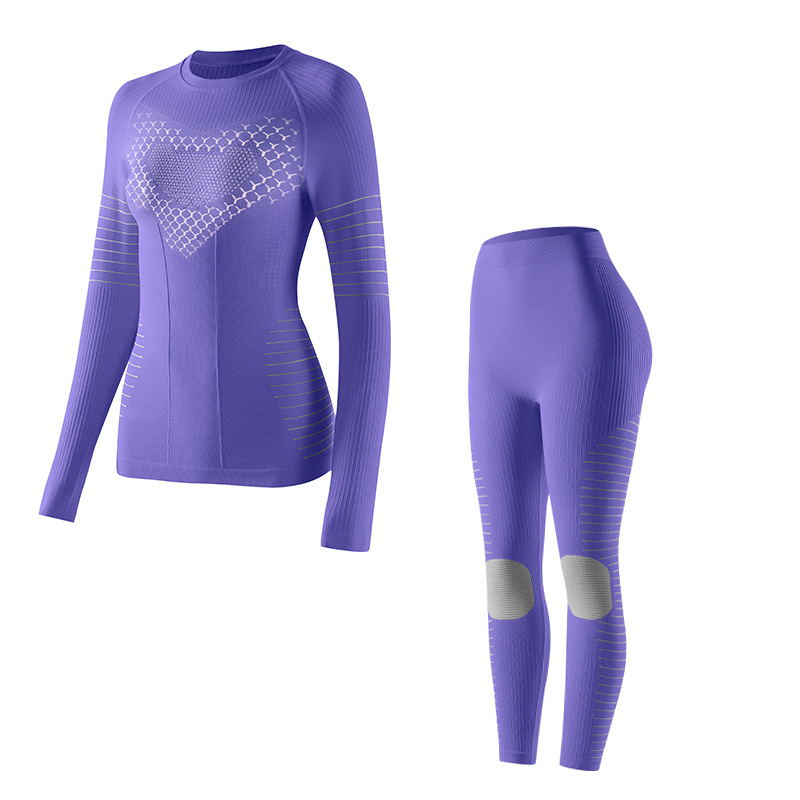 Термобілизна жіноча бесшовна Nordvik BioFlex PRO Seamless Violet комплект