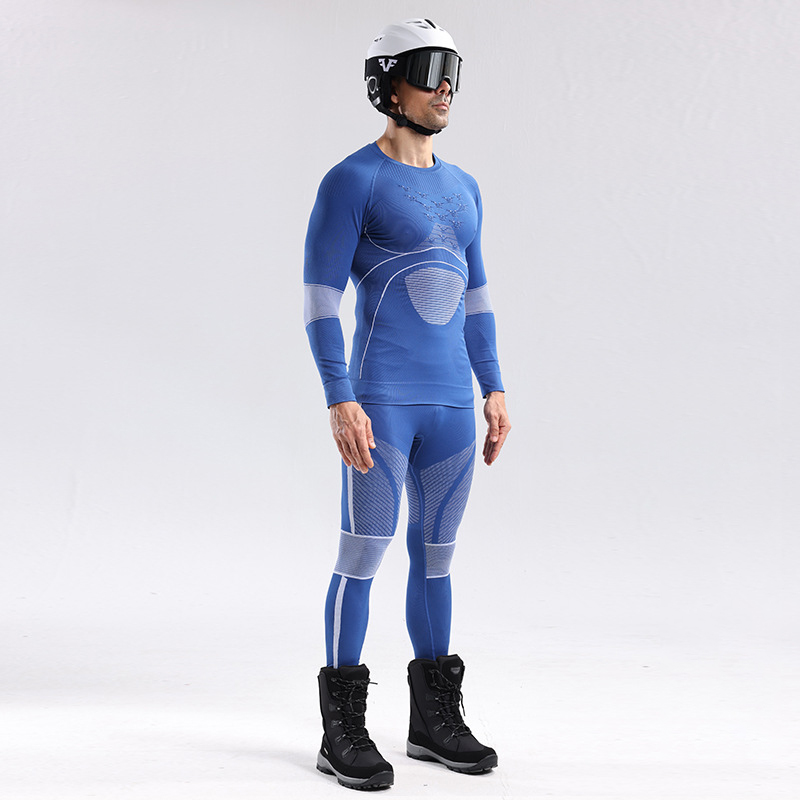 Термобілизна чоловіча бесшовна Nordvik PolarShield X-40 Merino Seamless Blue комплект