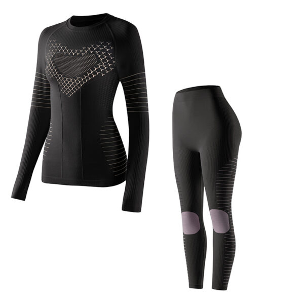 Термобілизна жіноча бесшовна Nordvik BioFlex PRO Seamless Black комплект