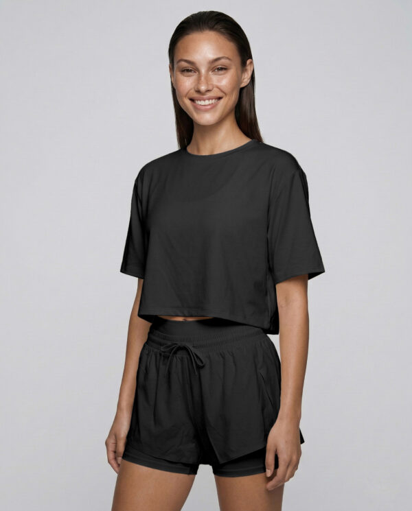 Шорти Nordvik AuraStride Double-Waist — чорні